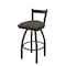 Holland Bar Stool Co 30" Low Back Swivel Bar Stool, Black Wrinkle, Graph Chalice Seat 82130BW019 - alternate 1